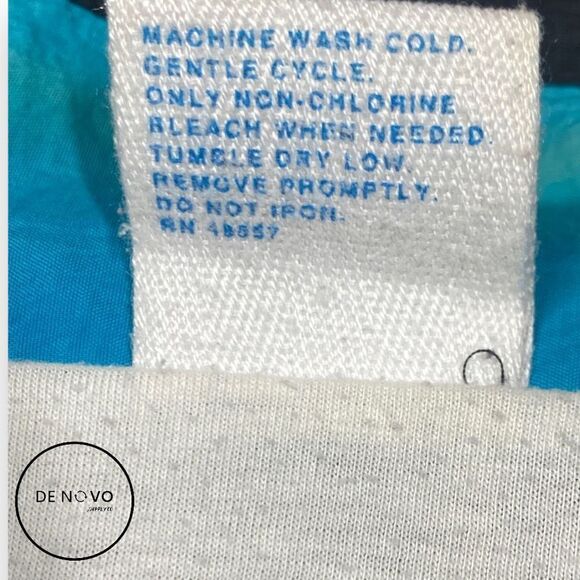 Cheetah Men's Vintage Full Zip Windbreaker Jacket Size Medium Black&blue - Picture 3 of 7